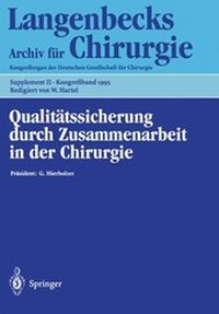 Abbildung von: Qualitätssicherung durch Zusammenarbeit in der Chirurgie - Springer