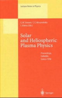 Enlarge image Cover: Solar and Heliospheric Plasma Physics - Springer