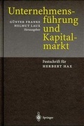 Cover: Unternehmensf&uuml;hrung und Kapitalmarkt - Springer