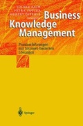 Cover: Business Knowledge Management - Springer