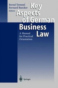 Abbildung von: Key Aspects of German Business Law - Springer