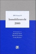 Cover: Immobilienrecht 2000 - RWS