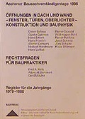 Cover: Aachener Bausachverst&auml;ndigentage / Rechtsfragen f&uuml;r Baupraktiker - Bauverlag BV GmbH