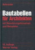 Cover: Bautabellen f&uuml;r Architekten - Werner