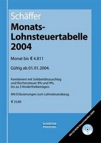 Abbildung von: Monatslohnsteuertabelle 2004 - Schäffer-Poeschel
