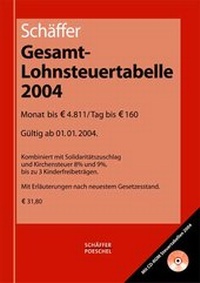 Abbildung von: Gesamtlohnsteuertabelle 2004 - Schäffer-Poeschel