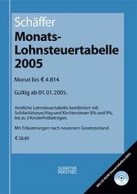 Abbildung von: Monatslohnsteuertabelle 2005 - Schäffer-Poeschel