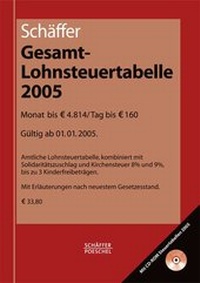 Abbildung von: Gesamtlohnsteuertabelle 2005 - Schäffer-Poeschel