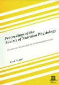 Cover: Proceedings of the Society of Nutrition Physiology /Berichte der... / Proceedings of the Society of Nutrition Physiology /Berichte der... - DLG-Verlag