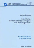 Cover: Auswirkungen thermomechanischer Vorg&auml;nge beim Werkzeugschleifen - Vulkan-Verlag