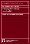 Cover: Wirkungsforschung zum Recht - Nomos
