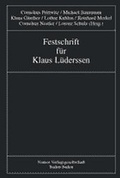 Cover: Festschrift f&uuml;r Klaus L&uuml;derssen - Nomos