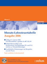Abbildung von: Monats-Lohnsteuertabelle 2006 - Rehm