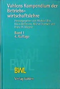 Cover: Vahlens Kompendium der Betriebswirtschaftslehre - Vahlen