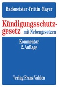 Cover: K&uuml;ndigungsschutzgesetz mit Nebengesetzen - Vahlen