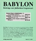 Cover: Babylon / Babylon 15 - Neue Kritik