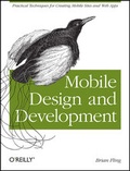 Cover: Mobile Design and Development - O'Reilly