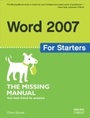Cover: Word 2007 for Starters: The Missing Manual - O'Reilly