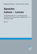 Cover: Sprache: Lehren - Lernen / Sprache: Lehren - Lernen - Narr Francke Attempto
