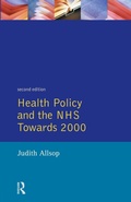 Cover: Health Policy and the NHS - Longman
