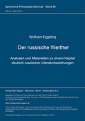 Cover: Der russische Werther - Peter Lang Verlag