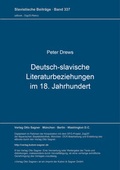 Cover: Deutsch-slavische Literaturbeziehungen im 18. Jahrhundert - Peter Lang Verlag