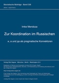 Cover: Zur Koordination im Russischen - Peter Lang Verlag