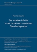 Cover: Der modale Infinitiv in der modernen russischen Standardsprache - Peter Lang Verlag