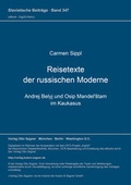 Cover: Reisetexte der russischen Moderne - Peter Lang Verlag