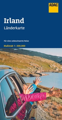 Abbildung von: ADAC Länderkarte Irland 1:300.000 - ADAC Kartografie ein Imprint von MAIRDUMONT