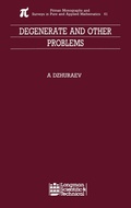 Cover: Degenerate and Other Problems - CRC Press