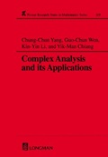 Cover: Complex Analysis and Its Applications - CRC Press