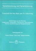 Cover: Sprachnormung und Sprachplanung - Praesens Verlag