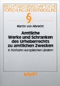 Cover: Amtliche Werke und Schranken des Urheberrechts zu amtlichen Zwecken - VVF