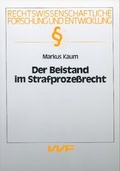 Cover: Der Beistand im Strafprozessrecht - VVF