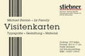 Cover: Visitenkarten - Typographie, Gestaltung, Material - Stiebner