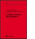 Cover: Complex Analysis and Geometry - CRC Press