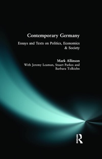 Enlarge image Cover: Contemporary Germany - Routledge