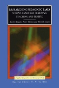 Cover: Researching Pedagogic Tasks - Routledge