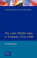 Cover: The Later Middle Ages in England 1216 - 1485 - Longman