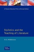 Cover: Stylistics and the Teaching of Literature - Routledge