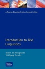 Cover: Introduction to Text Linguistics - Routledge