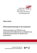 Cover: Effizenzbetrachtung in der Ergonomie - Verlag G&uuml;nter Mainz