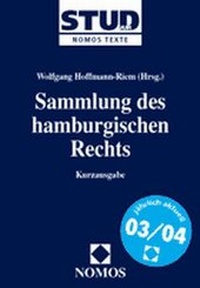 Enlarge image Cover: Sammlung des hamburgischen Rechts - Nomos