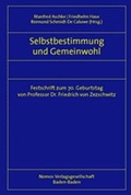 Cover: Selbstbestimmung und Gemeinwohl - Nomos