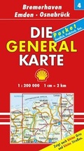 Cover: Die Generalkarte Deutschland Pocket. 1:200000 / Bremerhaven /Emden /Osnabr&uuml;ck - MAIRDUMONT