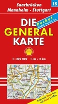 Cover: Die Generalkarte Deutschland Pocket. 1:200000 / Saarbr&uuml;cken /Mannheim /Stuttgart - MAIRDUMONT