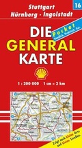 Cover: Die Generalkarte Deutschland Pocket. 1:200000 / Stuttgart /N&uuml;rnberg /Ingolstadt - MAIRDUMONT