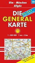 Cover: Die Generalkarte Deutschland Pocket. 1:200000 / Ulm /M&uuml;nchen /Allg&auml;u - MAIRDUMONT
