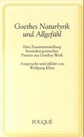 Cover: Goethes Naturlyrik und Allgef&uuml;hl - Frankfurter Verlagsgruppe GmbH